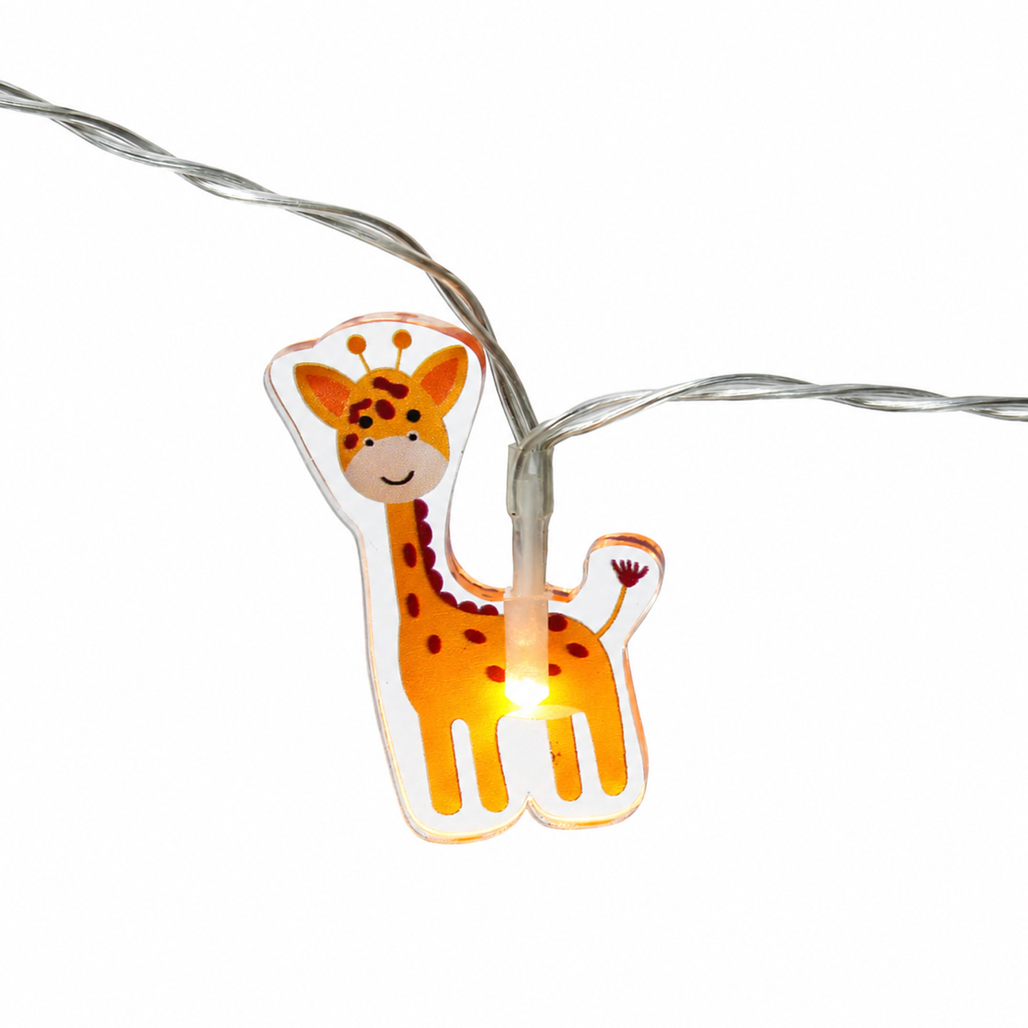 LED Lichterkette ZOO - 10 leuchtende Tiere - Batteriebetrieb - Timer L: 0,9m - für Innen