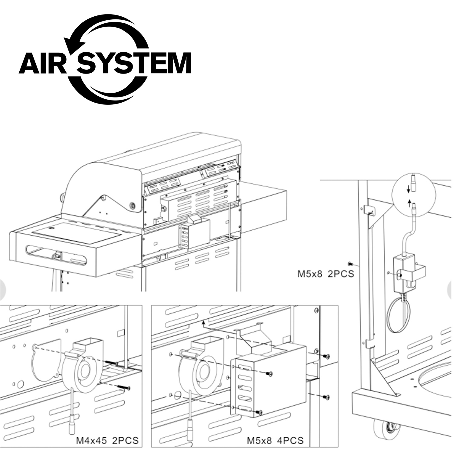 ALL'GRILL AIR System für Modular CHEF und Allrounder Serie - Umluftsystem für Gasgrill