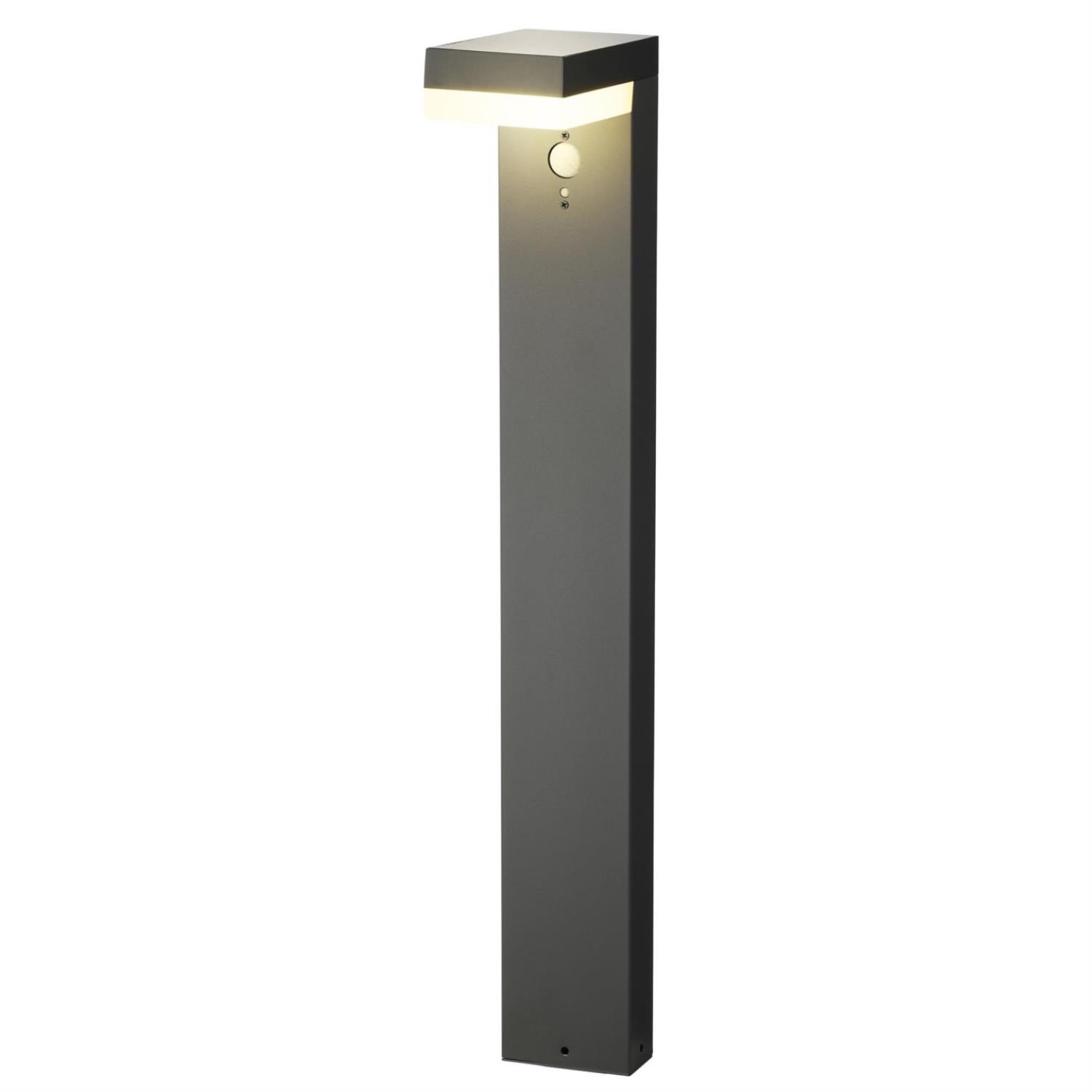 Solar Wegleuchte mit Bewegungssensor - 3 Modi - Premium-Solarfeld - H: 70cm - Aluminium