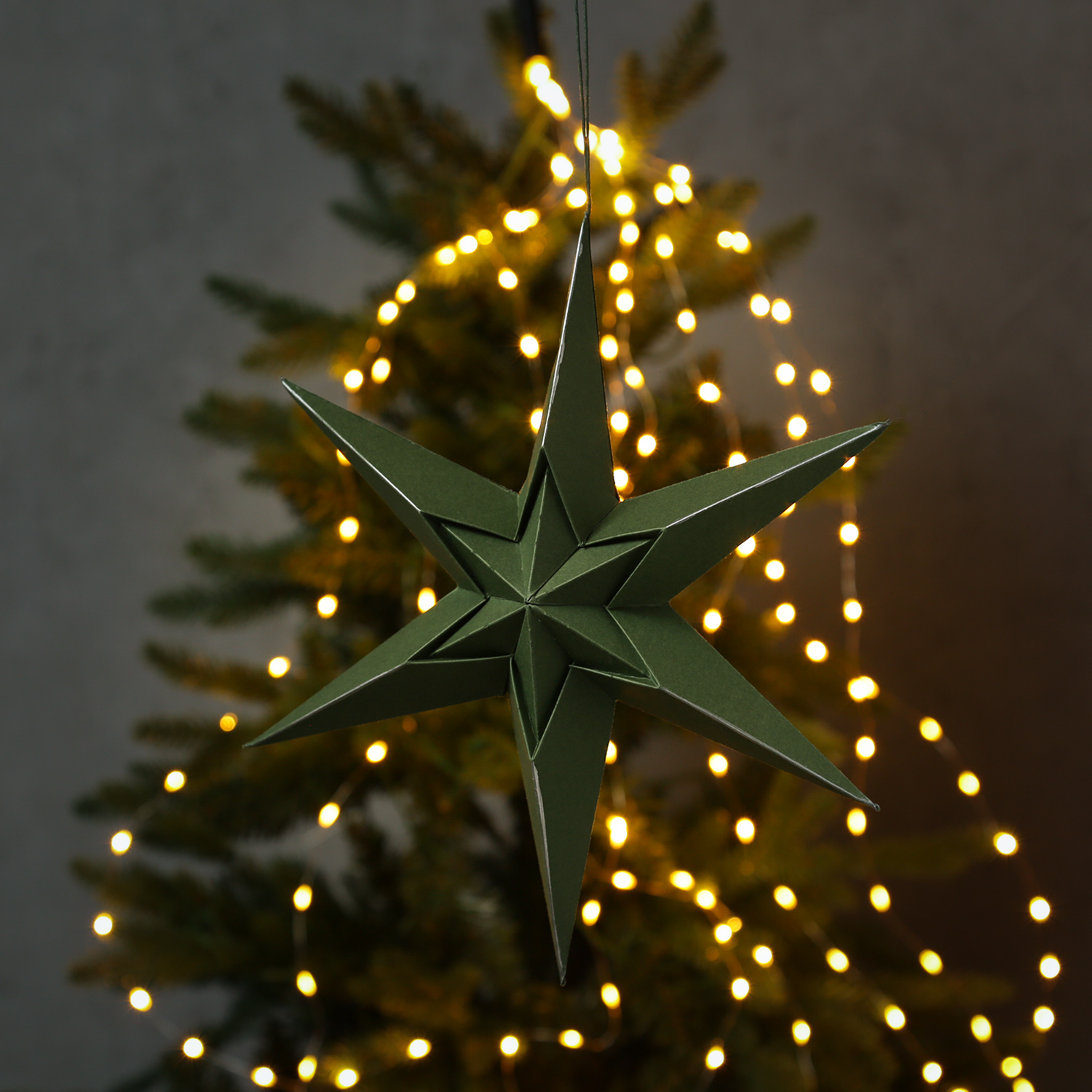 Papierstern LUNA - Dekostern - Weihnachtsstern - hängend - 6-zackig - D: 30cm - grün Papierstern LUNA - Dekostern - Weihnachtsstern - hängend - 6-zackig - D: 30cm - grün