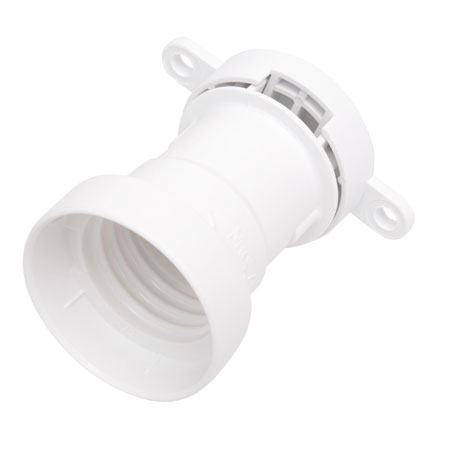 ILLU Montage Fassung E-27 Schraubgewinde - weiß - max 40W für H05RNH2-F1,5 und 2,5 ILLU Montage Fassung E-27 Schraubgewinde - weiß - max 40W für H05RNH2-F1,5 und 2,5