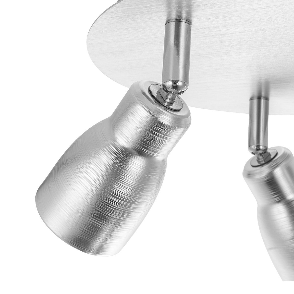 Deckenleuchte / Rondell ALBA aluminium silber - 3fach - inkl. GU10 LED Leuchtmittel