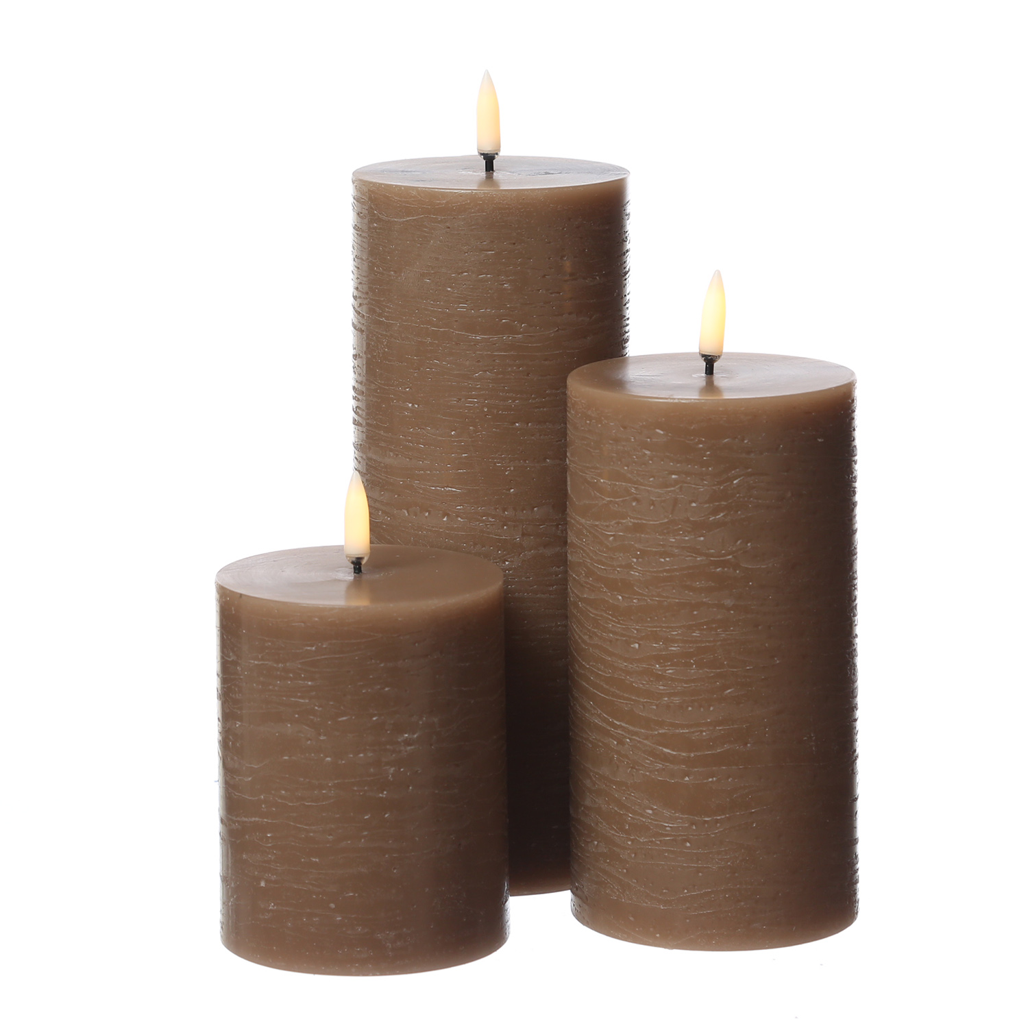 LED Kerze PIA - Rustik-Optik - Echtwachs - H: 20cm - D: 7,8cm - Timer - bis zu 1000 Std. - karamell LED Kerze PIA - Rustik-Optik - Echtwachs - H: 20cm - D: 7,8cm - Timer - bis zu 1000 Std. - karamell