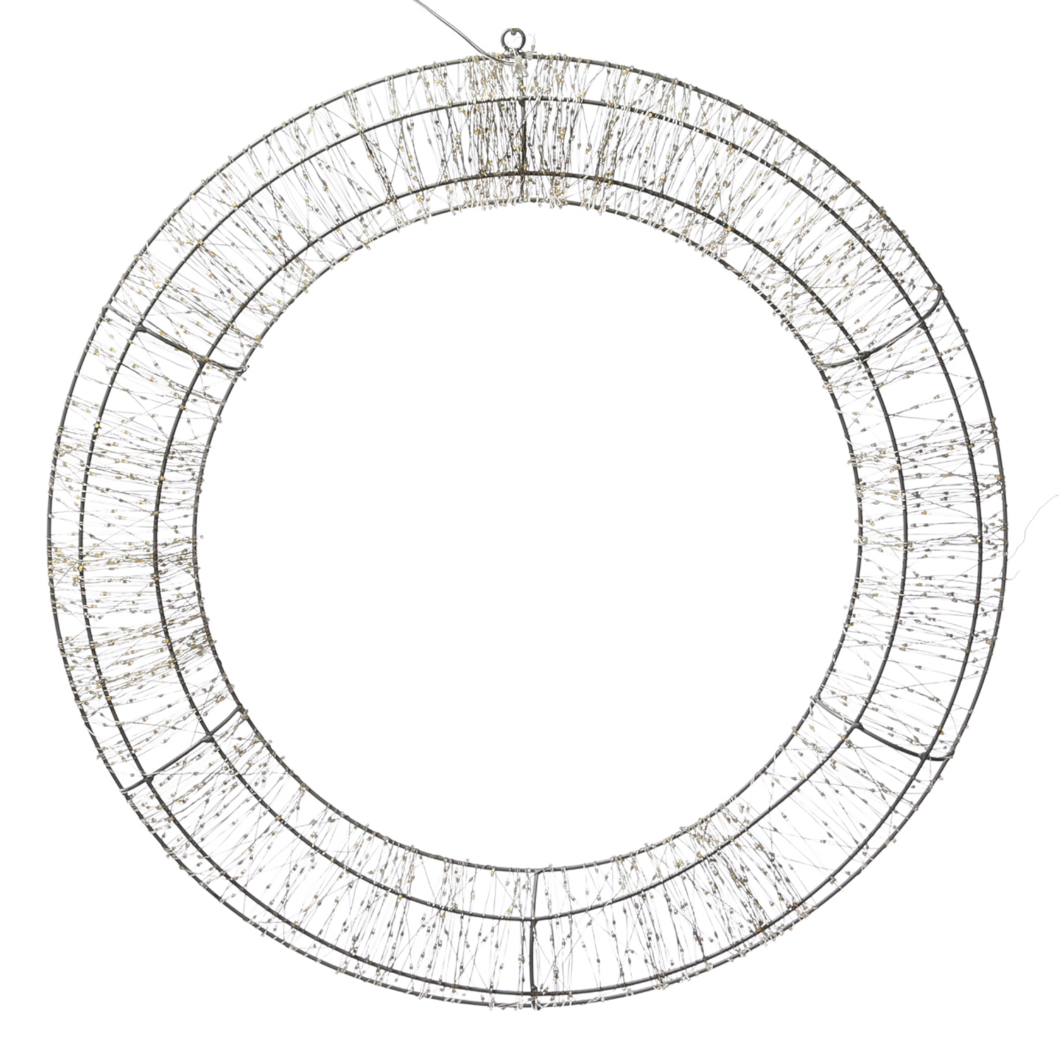 XXL LED Kranz abgeflacht - Lichterkranz mit 2200 warmweißen LED - D:60cm - 8Modi/Timer - Innen/Außen XXL LED Kranz abgeflacht - Lichterkranz mit 2200 warmweißen LED - D:60cm - 8Modi/Timer - Innen/Außen