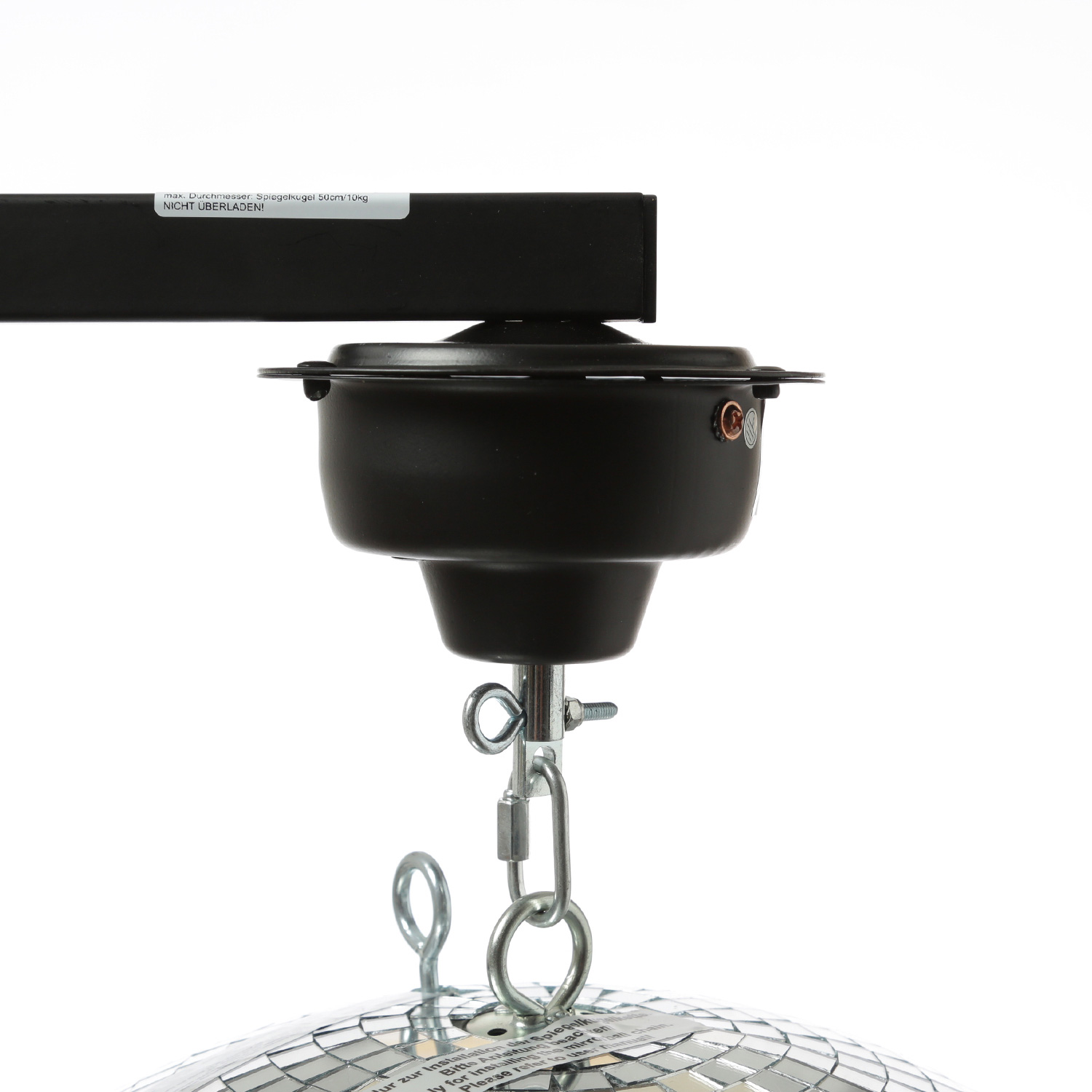 Spiegelkugel Stativhalterung bis 50cm Kugeln - schwarz - inkl. Motor