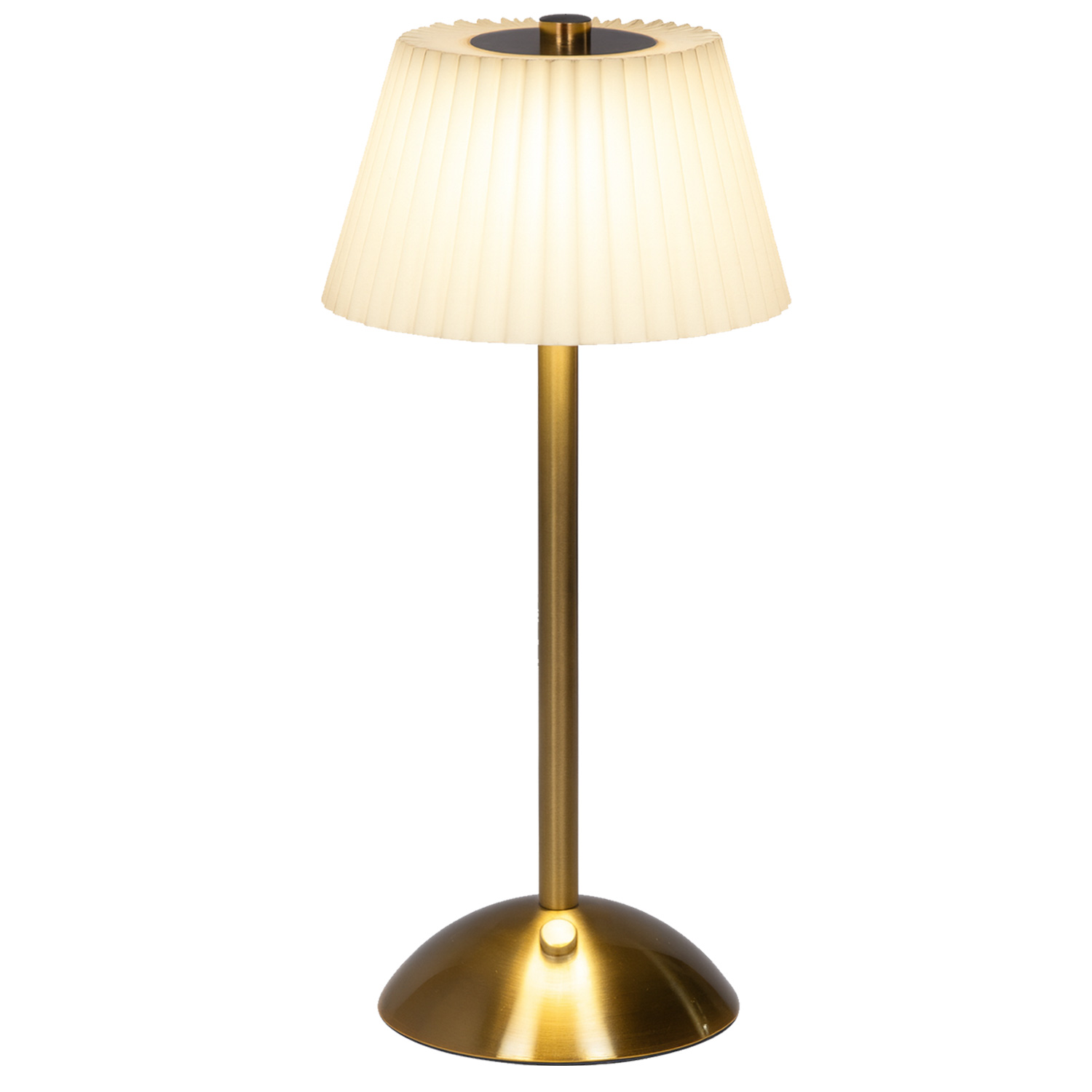 LED Tischlampe GENUA - wiederaufladbar per USB - 3 Lichtfarben - dimmbar - H:30,5cm - creme