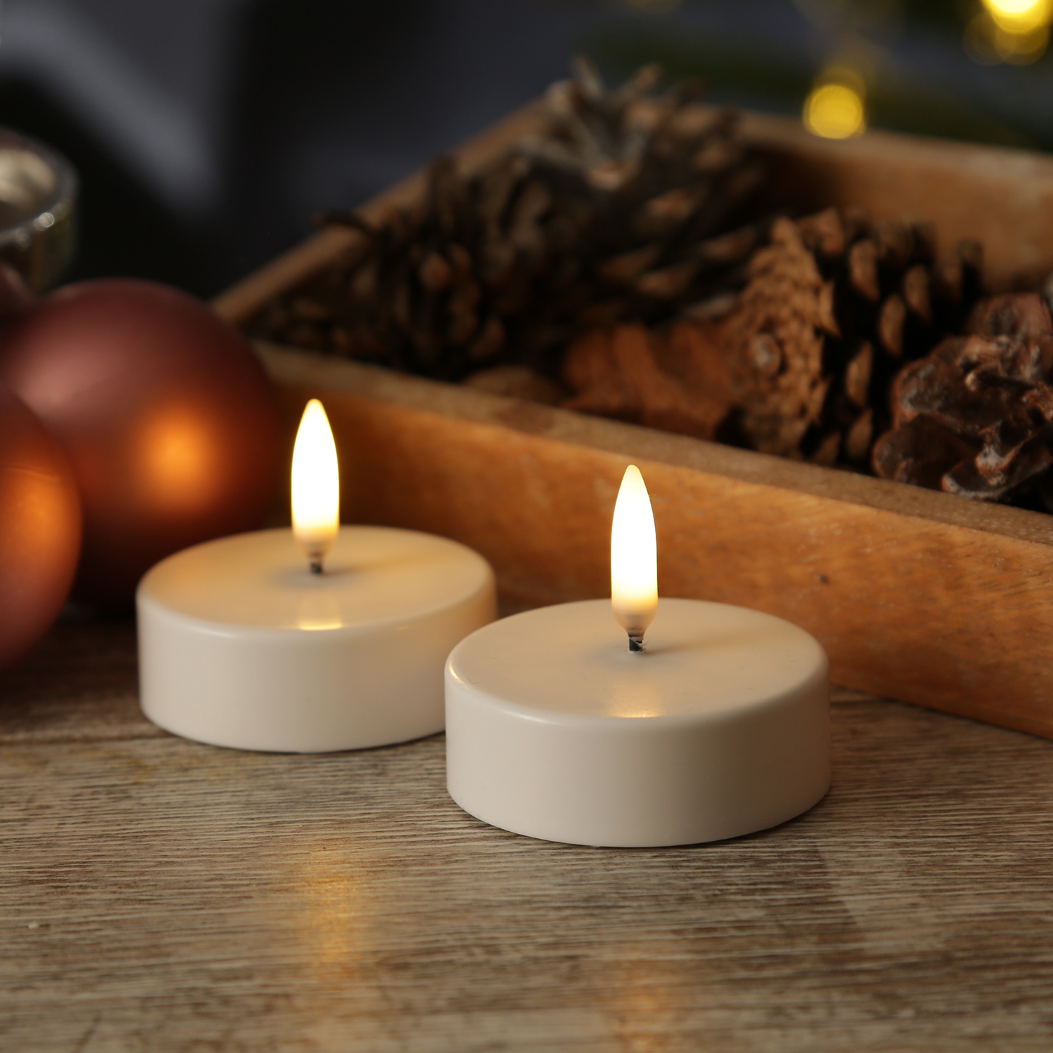 LED Maxi Teelichter THEA - XL Teelicht - D: 6,1cm - H: 5cm - Timer - Batteriebetrieb - weiß LED Maxi Teelichter THEA - XL Teelicht - D: 6,1cm - H: 5cm - Timer - Batteriebetrieb - weiß