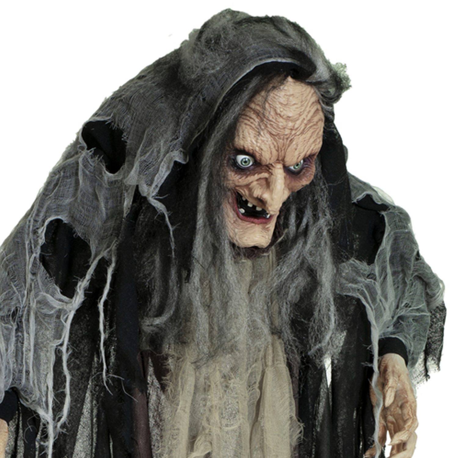 Halloween Figur Hexe NAHEMA, 160cm - animiert mit Bewegung, Licht und Sound