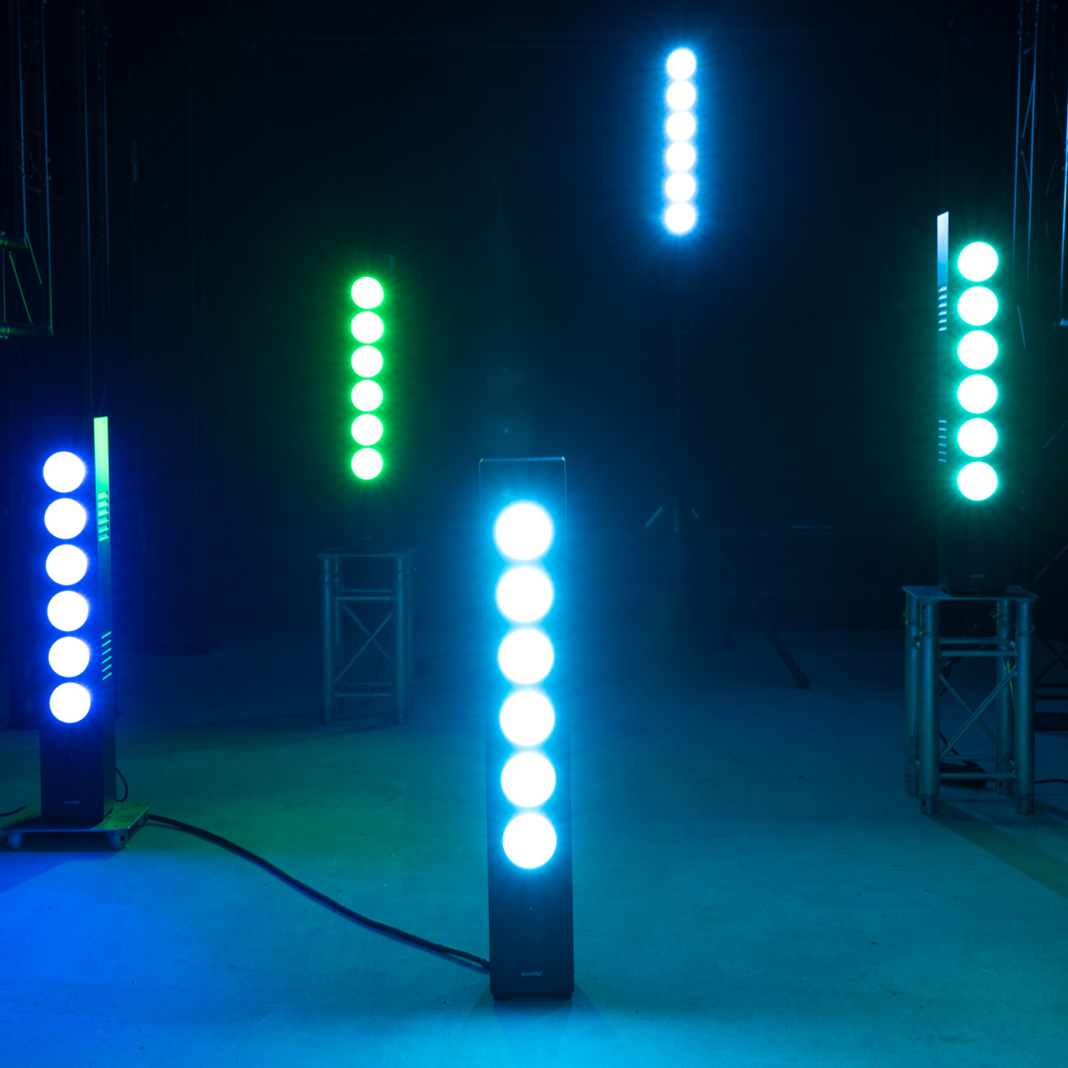 LED Lichtsäule Lichtorgel - high Power 6x 30W COB - DMX - inkl. Fernbedienung - Partyraumbeleuchtung