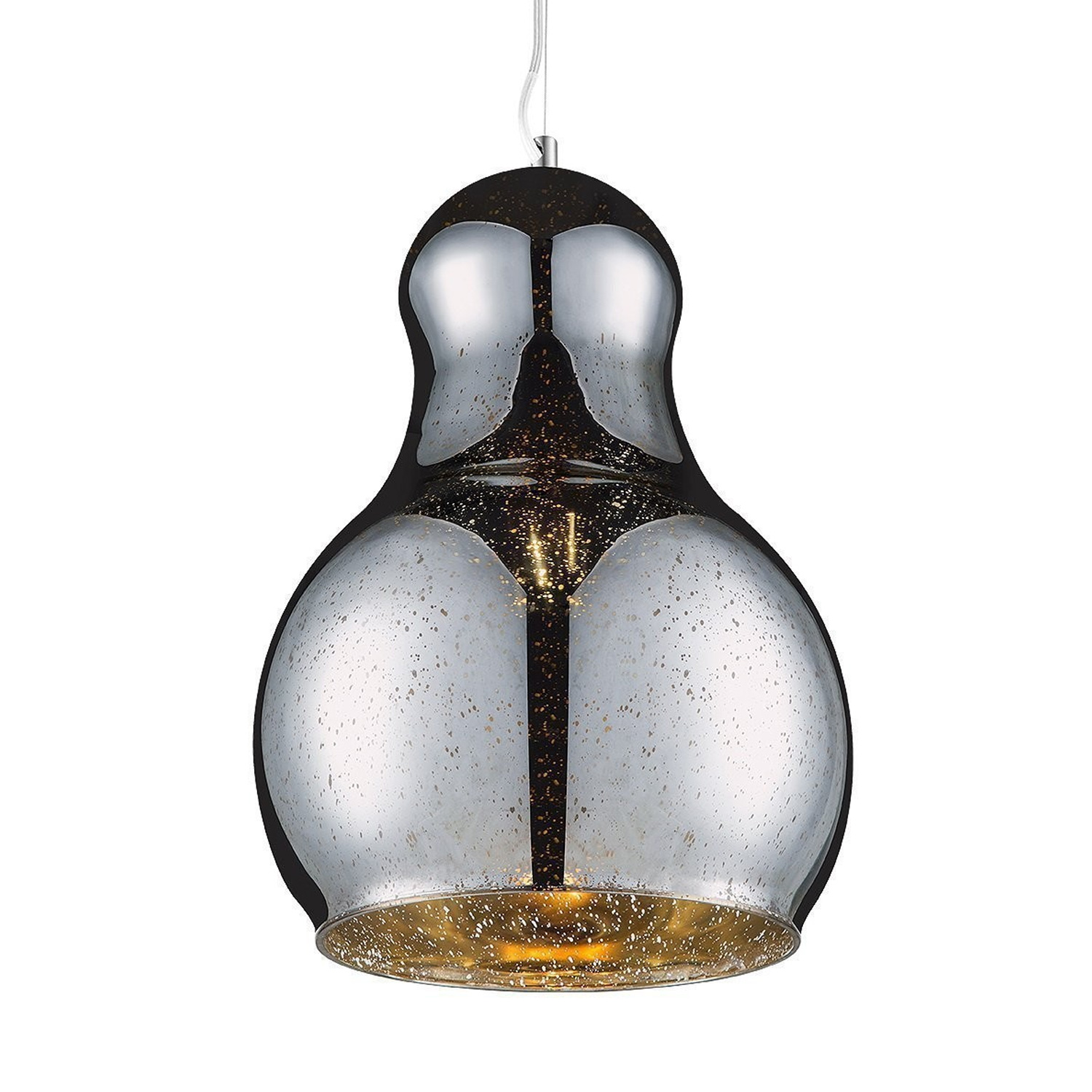 Pendelleuchte BELLO 30 Chrom/Gold - E27 - 45cm hoch - 100cm Kabel