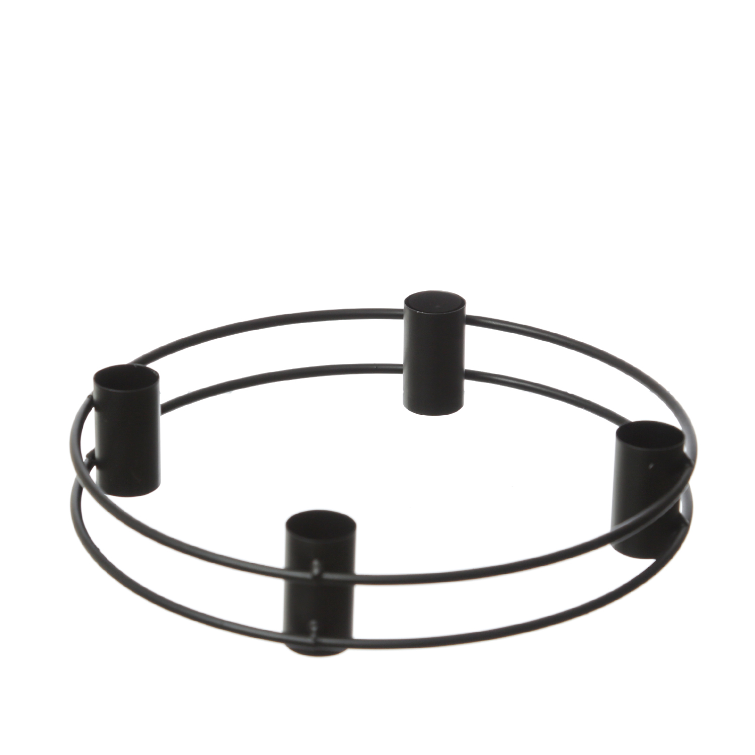 Stabkerzenhalter Adventskranz - Kerzenring - Kerzenständer - D: 20,5cm - schwarz Stabkerzenhalter Adventskranz - Kerzenring - Kerzenständer - D: 20,5cm - schwarz
