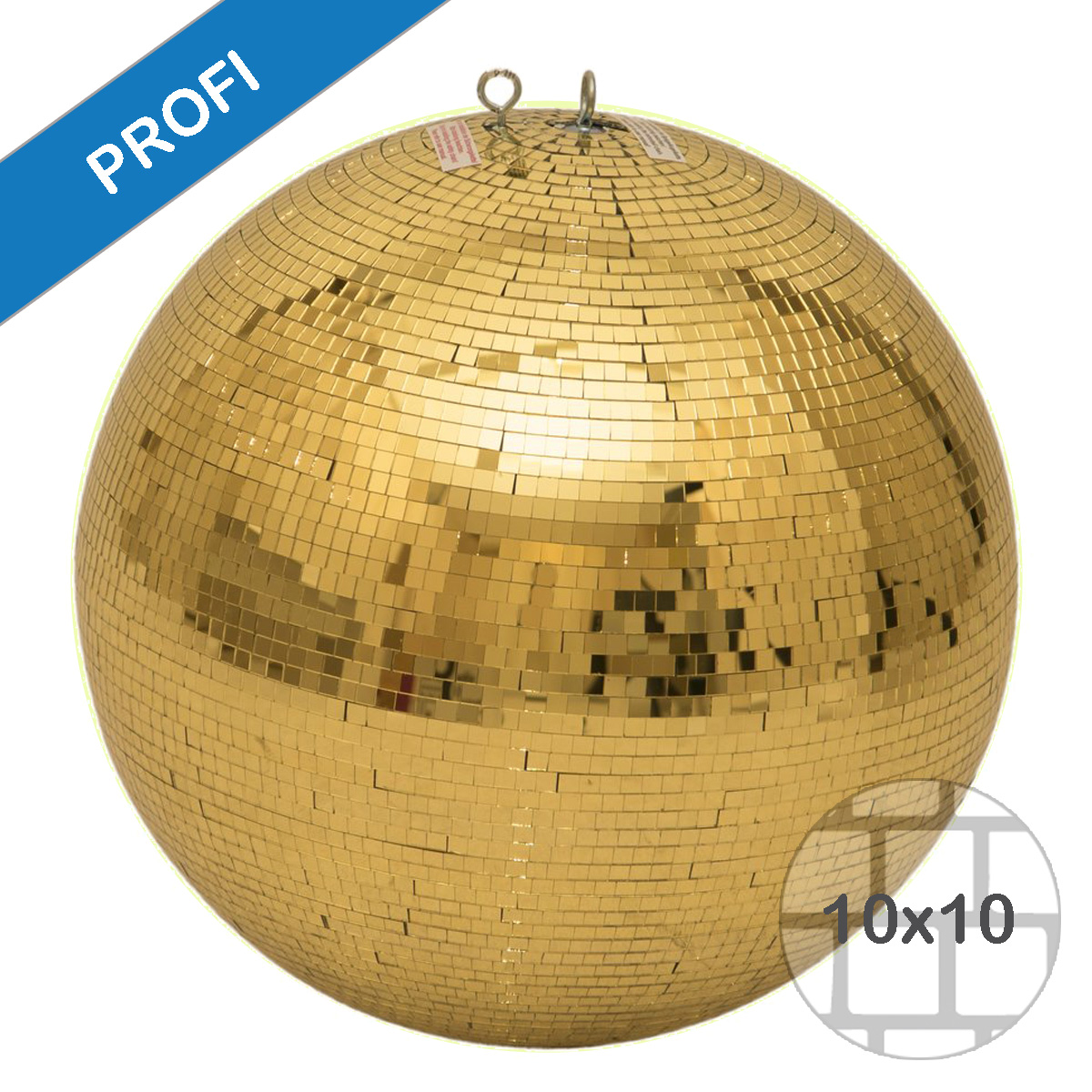 Spiegelkugel 75cm gold- Diskokugel (Discokugel) Party Lichteffekt - Echtglas - mirrorball safety gold color