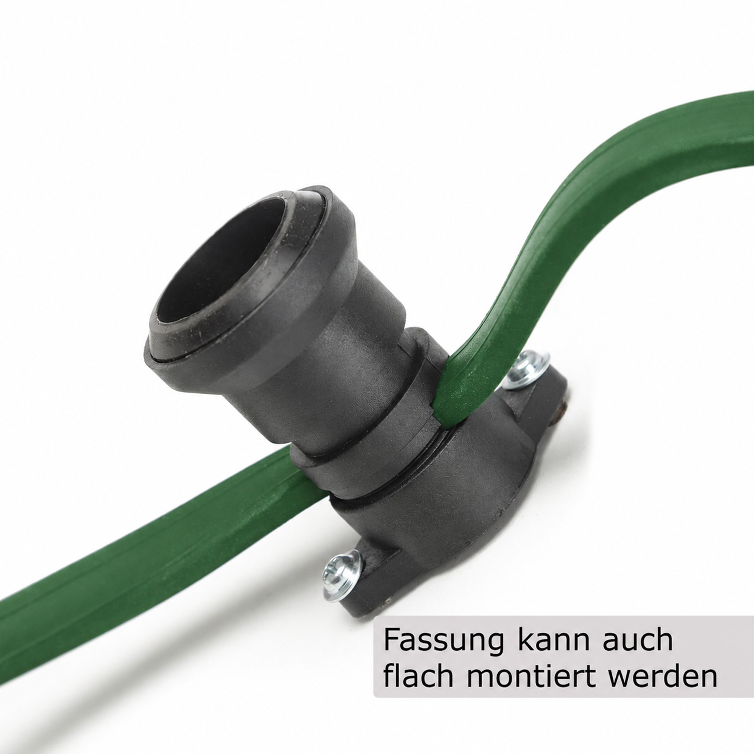 Illu-/Partylichterkette 20m - Außenlichterkette grün - 20xE27 warmweiße Kugellampen