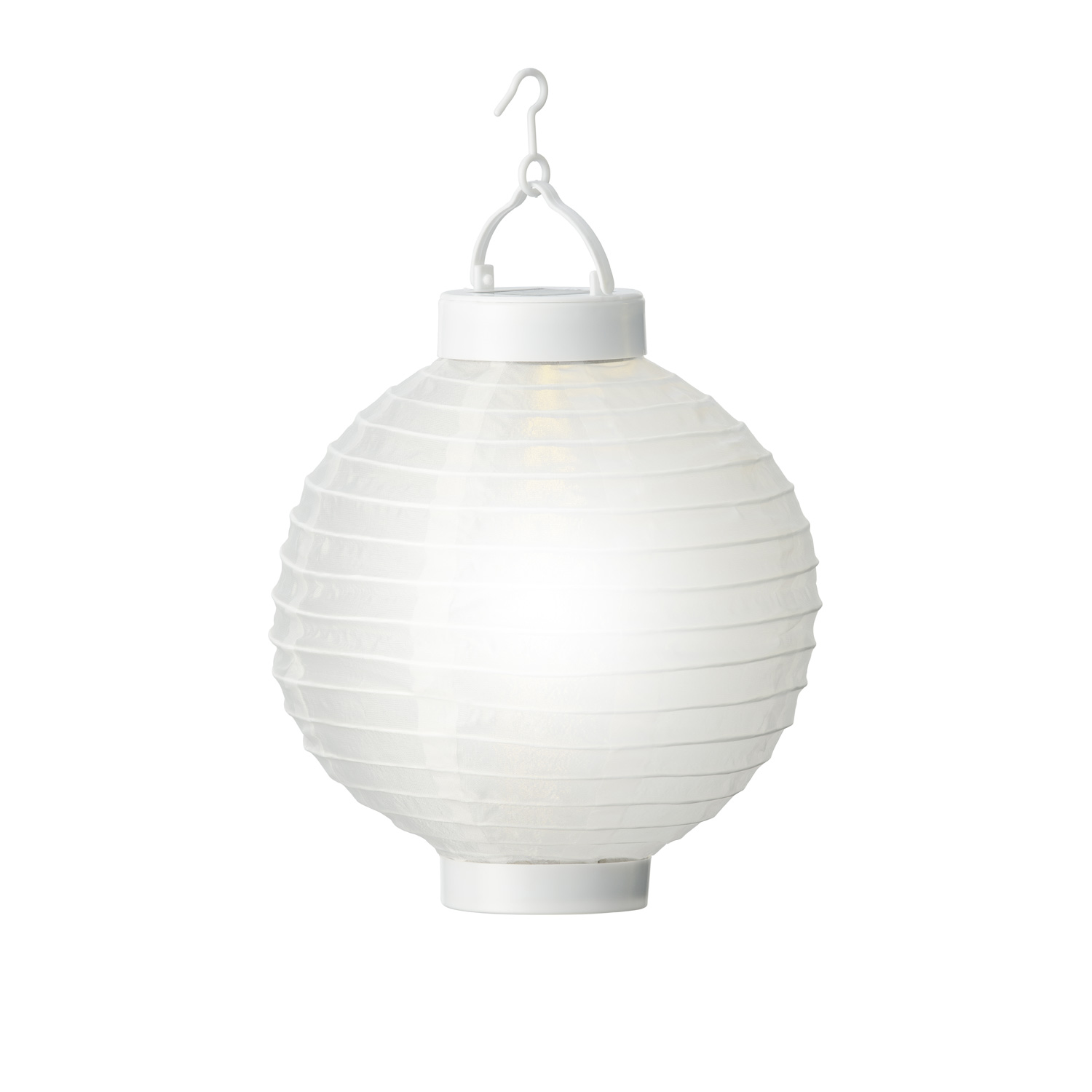 LED Solar Lampion - warmweiße LED - H: 23cm - D: 20cm - Lichtsensor - weiß LED Solar Lampion - warmweiße LED - H: 23cm - D: 20cm - Lichtsensor - weiß