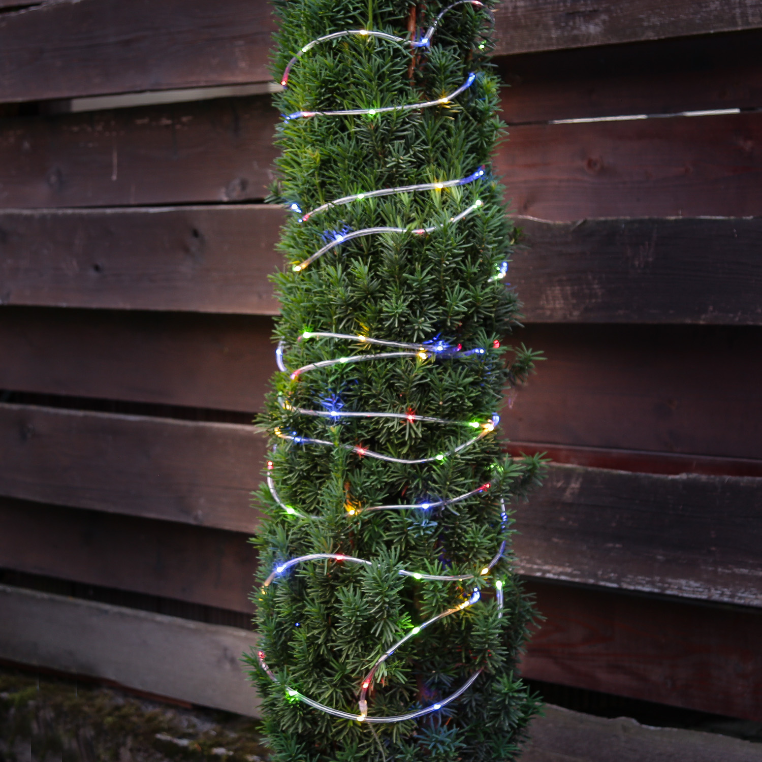 LED Lichtschlauch - 120 bunte LED - 8 Funktionen - Timer- Batteriebetrieb - L: 12m - für Außen LED Lichtschlauch - 120 bunte LED - 8 Funktionen - Timer- Batteriebetrieb - L: 12m - für Außen