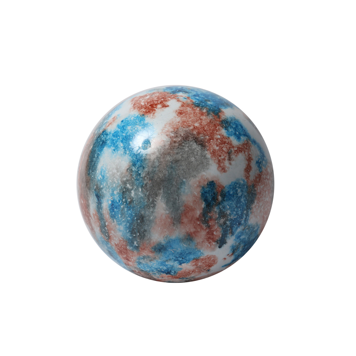 Dekokugel - Edelstahl - Marmoroptik - D: 9cm - grau, blau, rot Dekokugel - Edelstahl - Marmoroptik - D: 9cm - grau, blau, rot