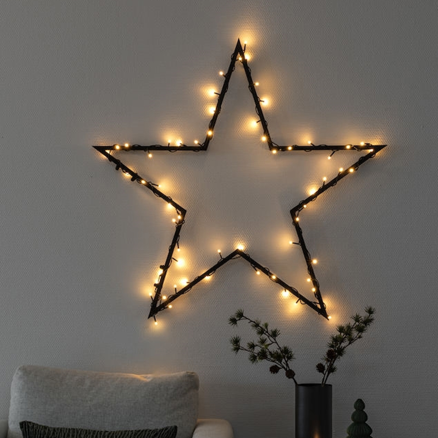Micro LED Lichterkette - gefrostet - 10 bernsteinfarbene LED - L: 0,63m - grünes Kabel - Indoor Micro LED Lichterkette - gefrostet - 10 bernsteinfarbene LED - L: 0,63m - grünes Kabel - Indoor
