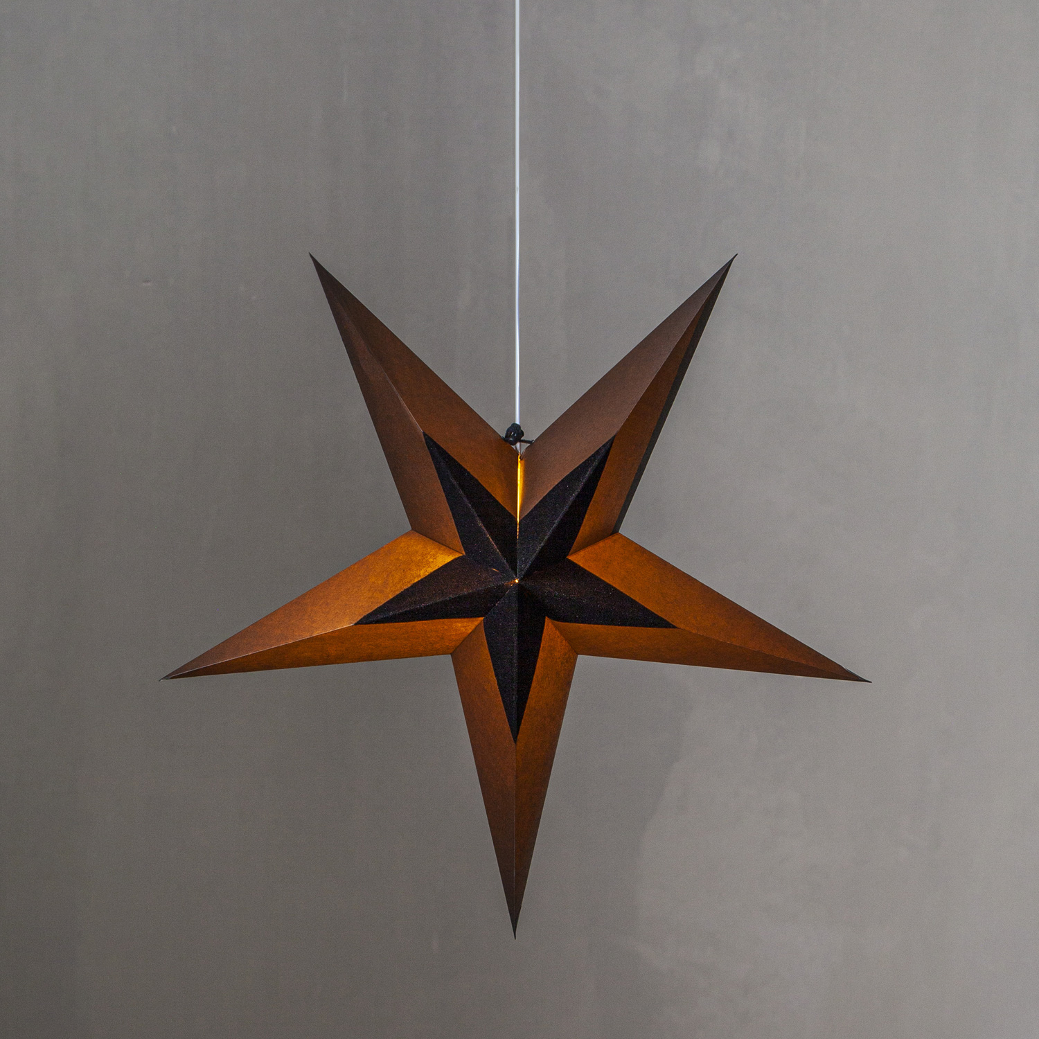 Papierstern Diva - hängend - D: 60cm - Samtstern - schwarz Papierstern Diva - hängend - D: 60cm - Samtstern - schwarz