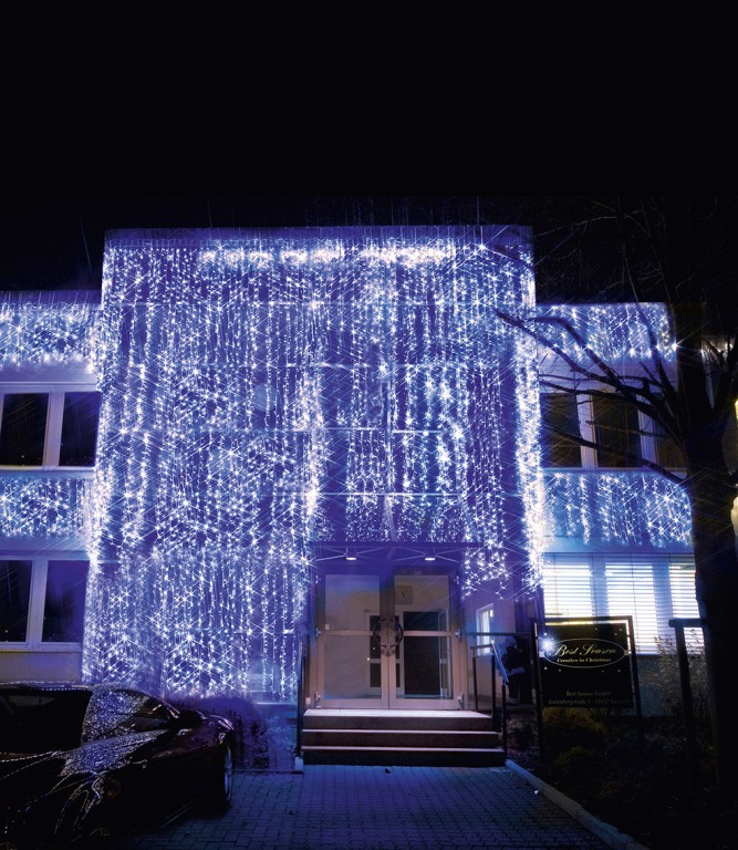 System LED Black | Lichtvorhang | koppelbar | exkl. Trafo | 1.00m x 4.00m | 204x Kaltweiß