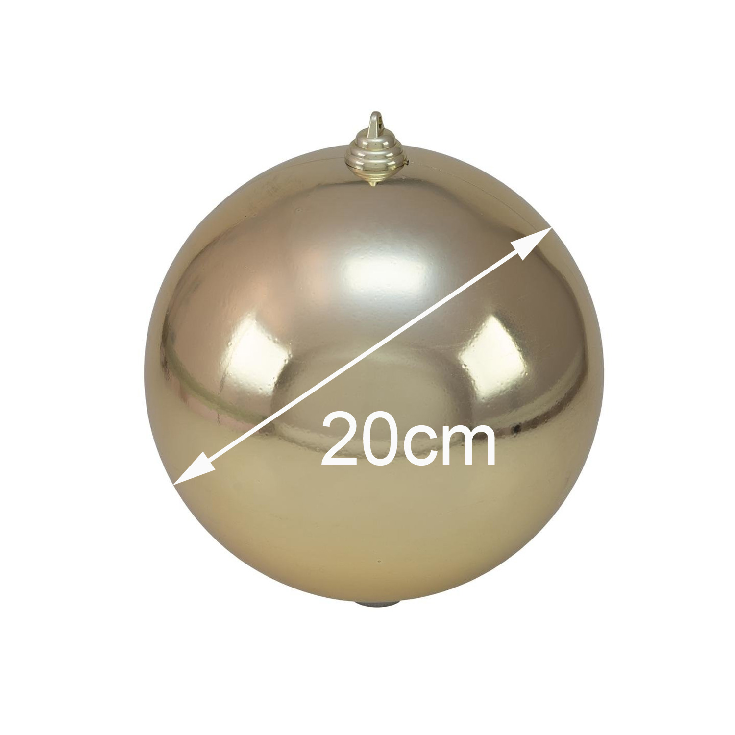 XL Dekokugel 20cm - Baumkugel - cappuccino glänzend - Innen&Außen - robustes Polyethylen XL Dekokugel 20cm - Baumkugel - cappuccino glänzend - Innen&Außen - robustes Polyethylen