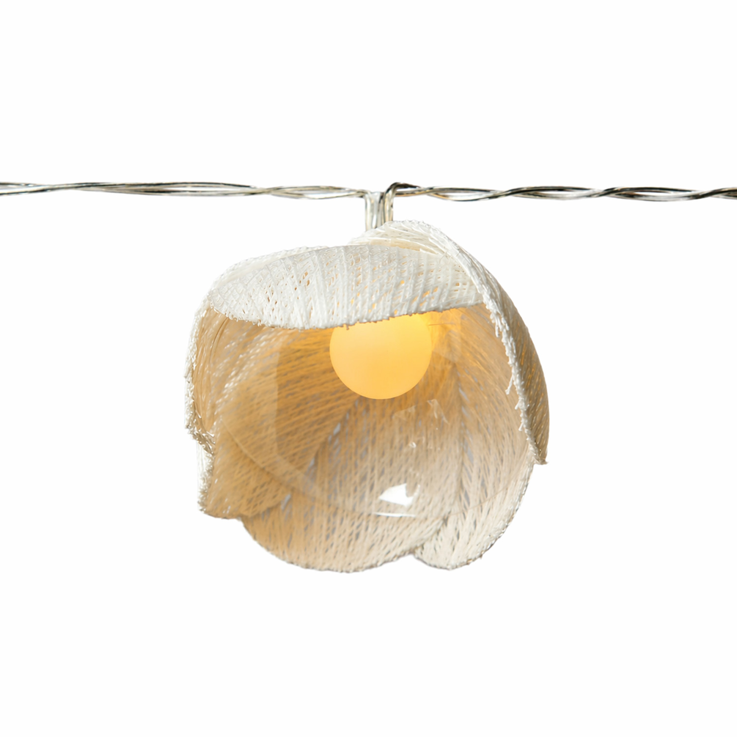 LED Lichterkette Blumen - 15 weiße u. rosa Blüten - Batterie/Timer - L: 1,4m - Innen/Außen