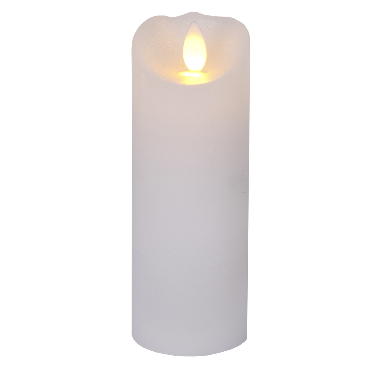 LED Kerze "Glow" - Echtwachs - gelbe flackernde LED - Timer - H: 15cm, D: 5,5cm - weiß LED Kerze "Glow" - Echtwachs - gelbe flackernde LED - Timer - H: 15cm, D: 5,5cm - weiß