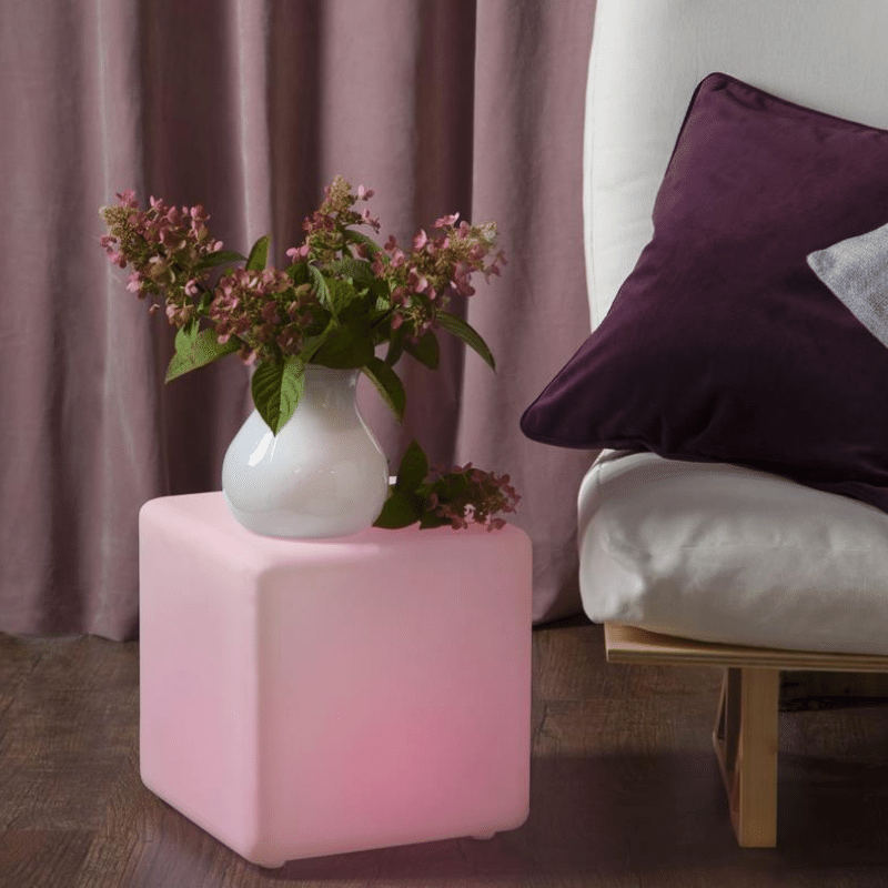 LED-Würfel "Twilights" - 28cm - RGB Wechsel/feste Farbe - Fernbedienung - Aufladbar - IP44 LED-Würfel "Twilights" - 28cm - RGB Wechsel/feste Farbe - Fernbedienung - Aufladbar - IP44