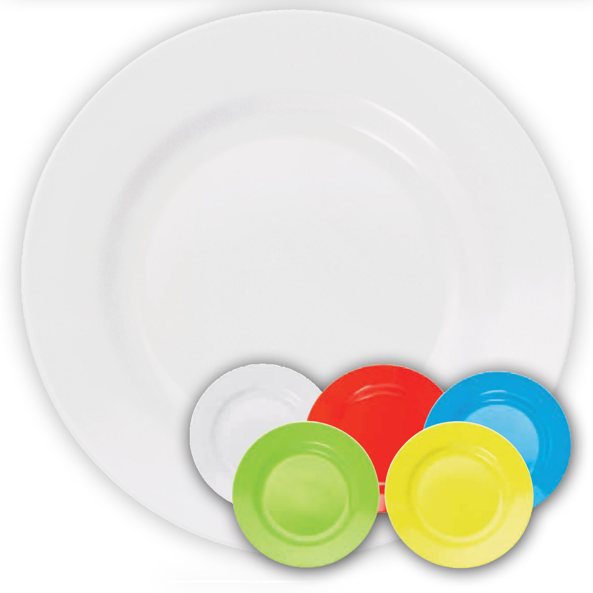 Campingteller SUMMER - Melamin - 23cm flach - gelb Campingteller SUMMER - Melamin - 23cm flach - gelb