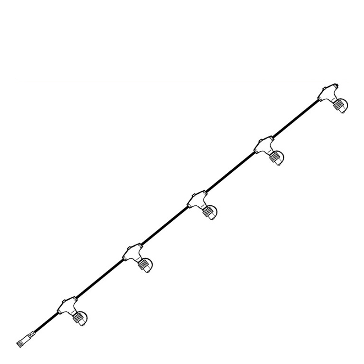 System 24 | Verteiler | koppelbar | exkl. Trafo | 5-fach | 15,00m