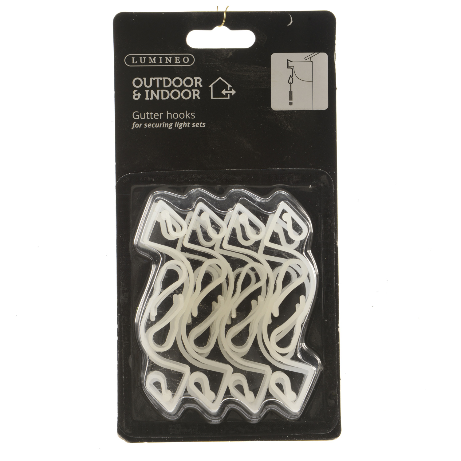 Befestigungshaken für Lichterketten und Lichtschläuche - Kunststoff - H: 6,7cm - weiß - 24er Set Befestigungshaken für Lichterketten und Lichtschläuche - Kunststoff - H: 6,7cm - weiß - 24er Set