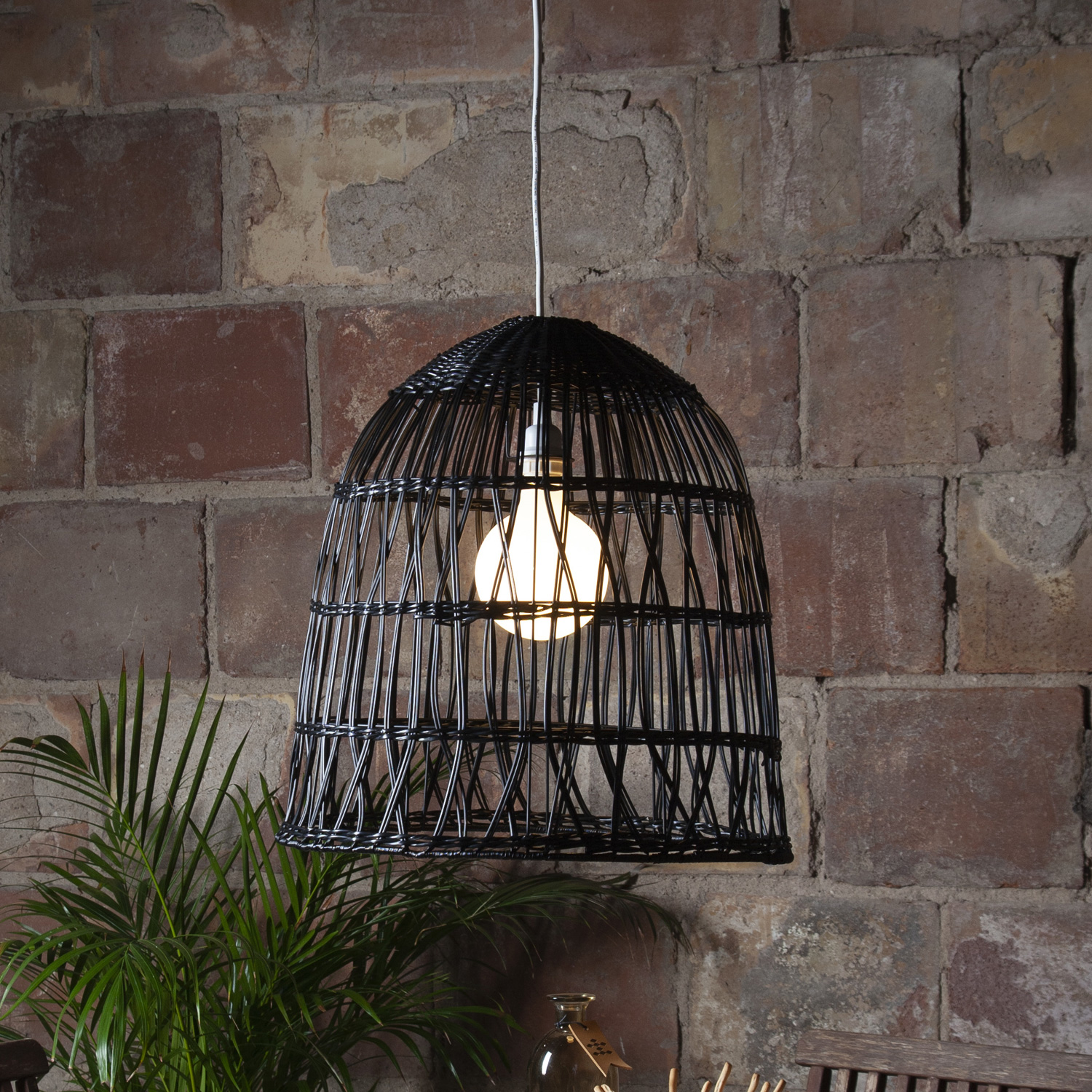 Kabel mit E27 Lampenfassung -  für Lampenschirme/Hängeleuchten - für Innen/Außen - 2,5m - weiß