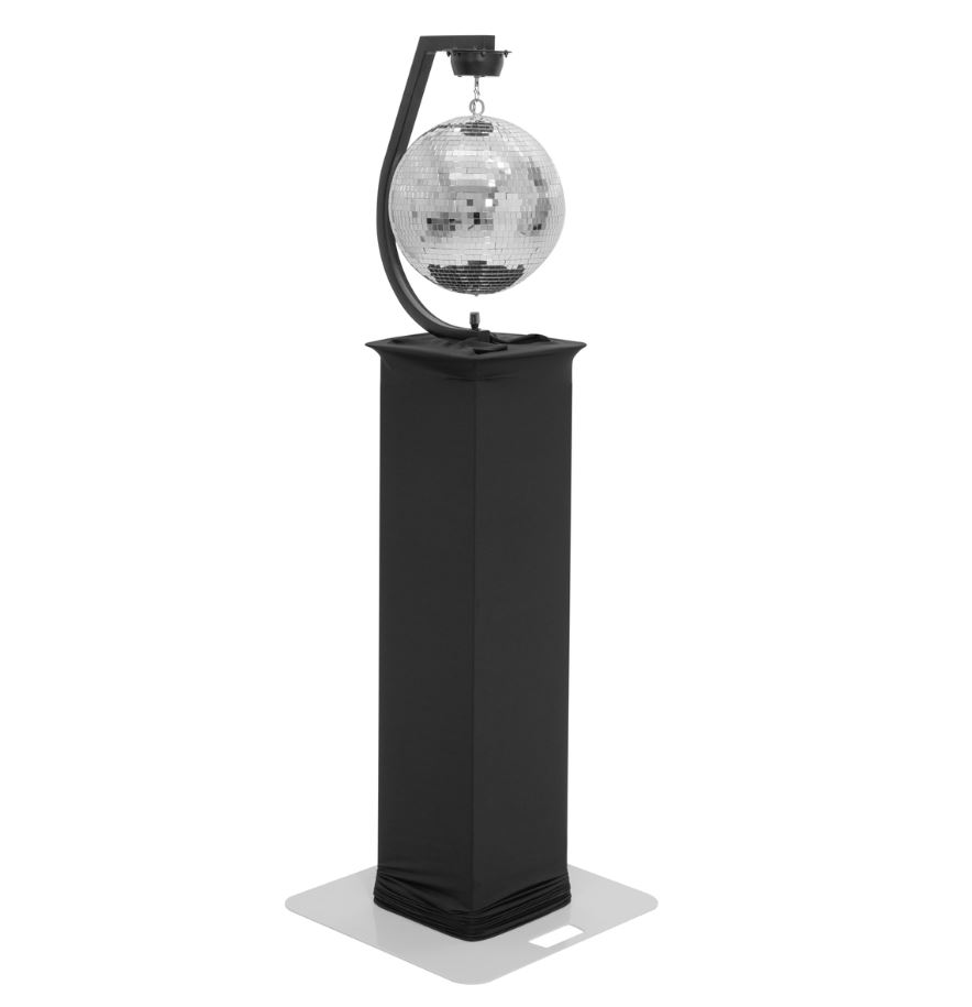 Spiegelkugel Stativhalterung bis 50cm Kugeln - schwarz - inkl. Motor