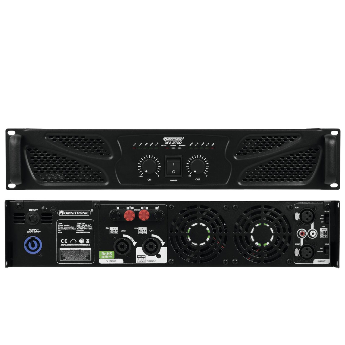 OMNITRONIC XPA-2700 Endstufe - PA Verstärker