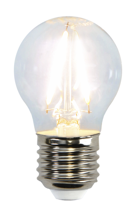 LED Tropfenlampe FILA G45 - E27 - 1,5W - warmweiss 2700K - 150lm - klar LED Tropfenlampe FILA G45 - E27 - 1,5W - warmweiss 2700K - 150lm - klar
