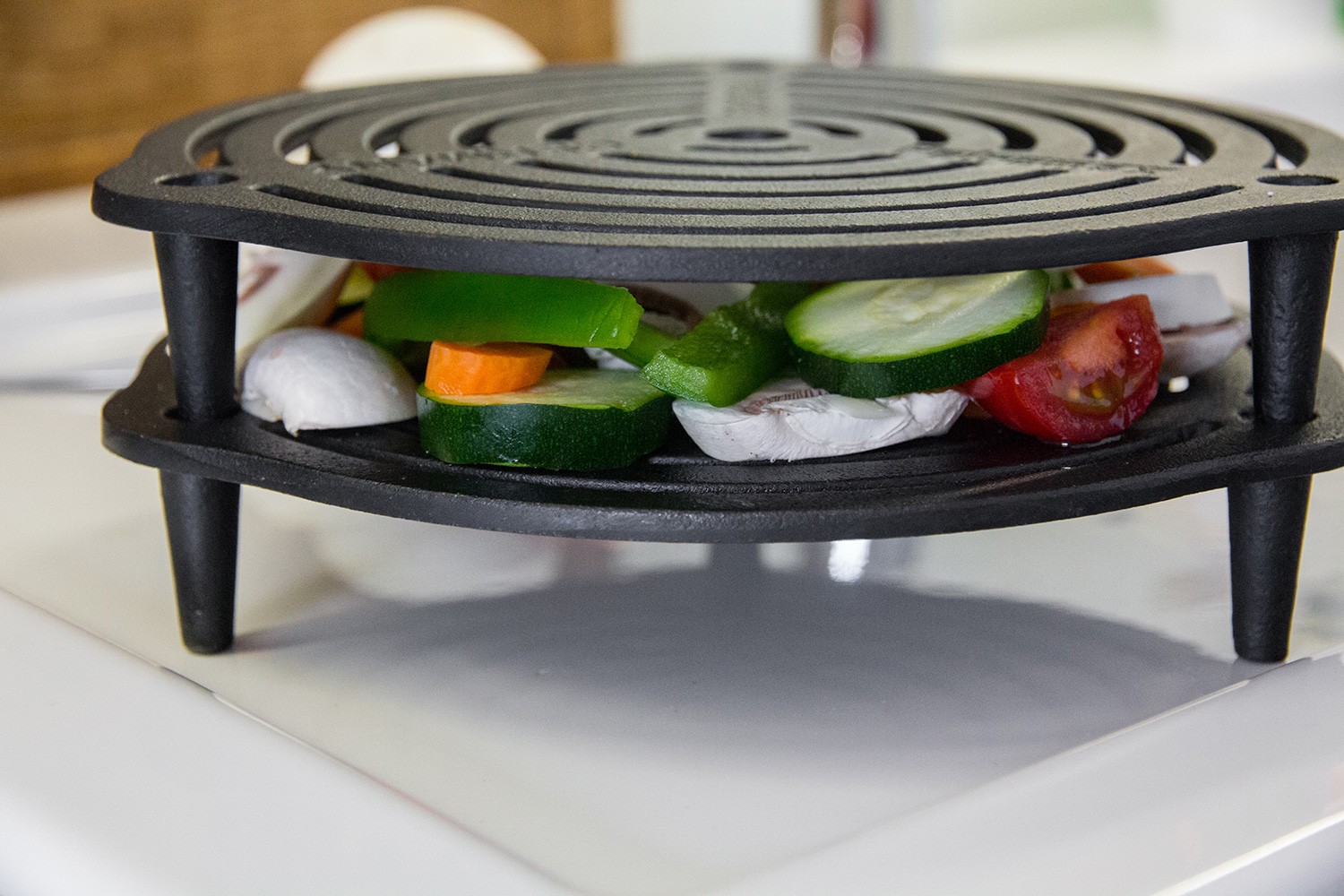 Petromax Stapelrost aus Gusseisen 31cm- gr-s30 - Backen, Dünste, Dampfgaren auf Ebenen im Feuertopf