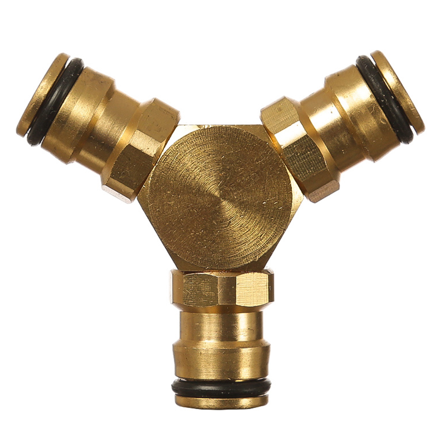 3-Wege Wasseradapter - 3 Schnellkupplungen - Messing Y-Splitter 3-Wege Wasseradapter - 3 Schnellkupplungen - Messing Y-Splitter