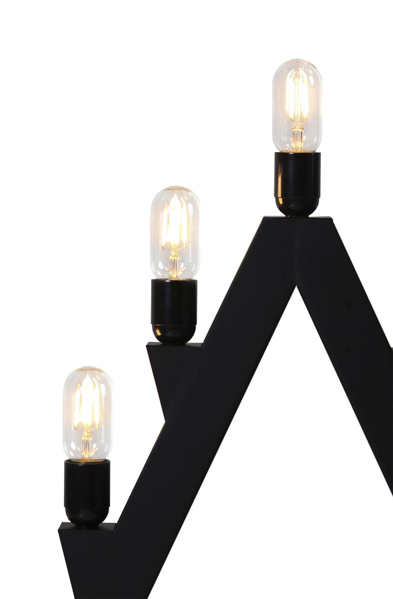 Fensterleuchter "Max" - 9flammig - E27 Fassungen - B: 60cm, H: 77cm - Schalter - schwarz Fensterleuchter "Max" - 9flammig - E27 Fassungen - B: 60cm, H: 77cm - Schalter - schwarz
