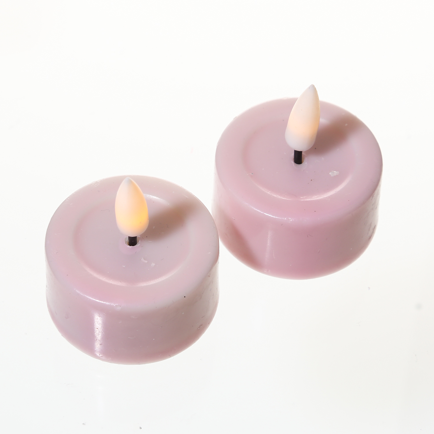 LED Teelichter MIA - Kunststoff - realistische 3D Flamme - D: 4,1cm - rosa - 2 Stk. LED Teelichter MIA - Kunststoff - realistische 3D Flamme - D: 4,1cm - rosa - 2 Stk.