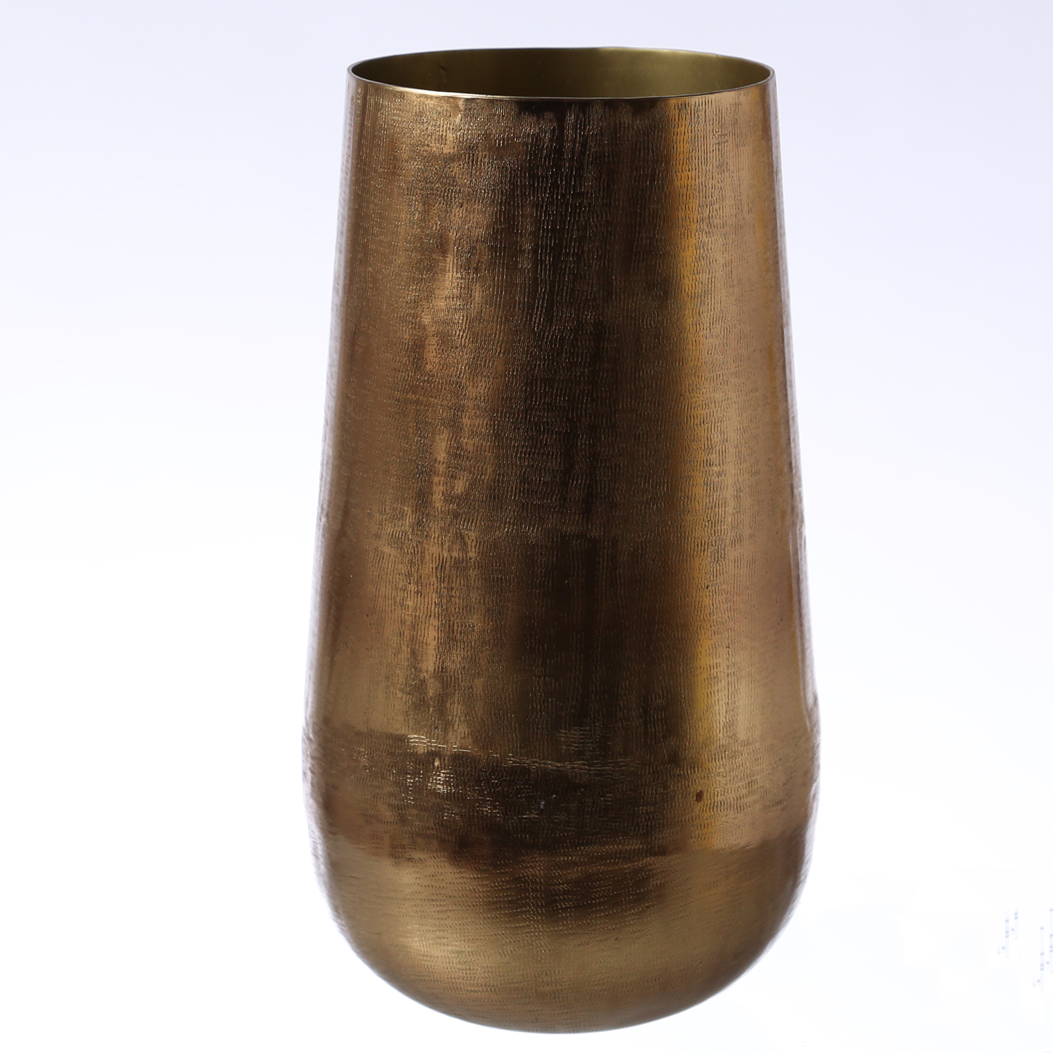 Deko Vase - Blumenvase - Aluminium - H: 37,5cm - gold