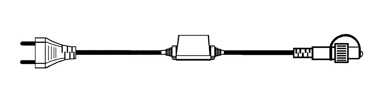 System LED Black | Start-Trafo | koppelbar | 1,80m | max. 400W bzw. 100 System-Meter4