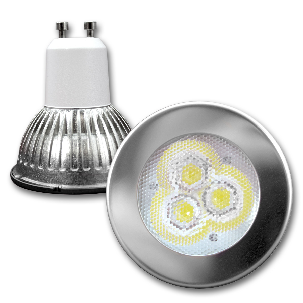 10 x LED Spot MR16 GU10, neutralweiß, 3500K, 30° NICHIA-LEDs - 3W - Sparset