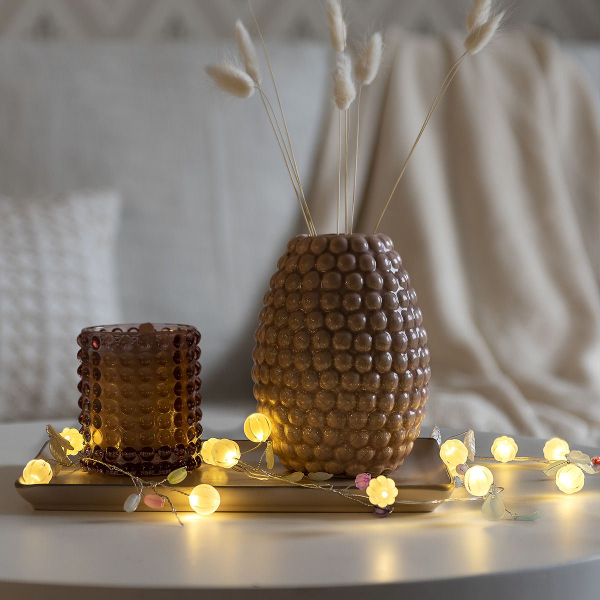 LED Lichterkette Kugeln, grüne Blätter und Beeren - 20 warmweiße LED - Batterie - Timer - L: 1,60m LED Lichterkette Kugeln, grüne Blätter und Beeren - 20 warmweiße LED - Batterie - Timer - L: 1,60m