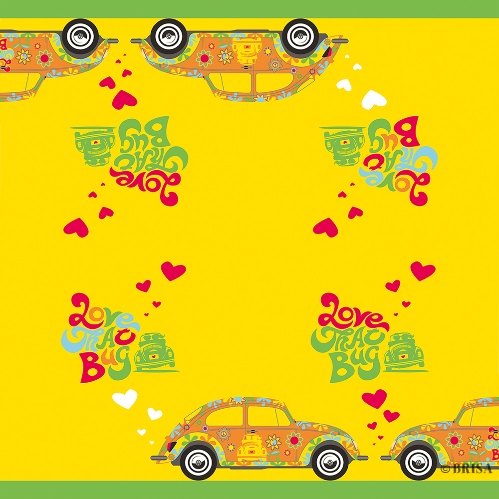 VW Collection Serviette "VW FLOWER POWER" - 20er Pack - 16,5x16,5cm - 100% recycling