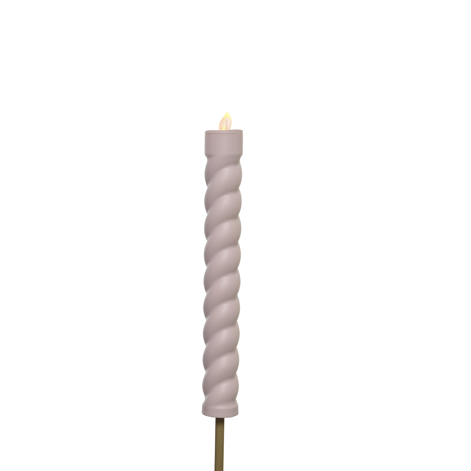 LED Solar Stabkerze TWIST - Gartenstecker - gelbe LED - H: 106cm - Dämmerungssensor - pastellrosa LED Solar Stabkerze TWIST - Gartenstecker - gelbe LED - H: 106cm - Dämmerungssensor - pastellrosa