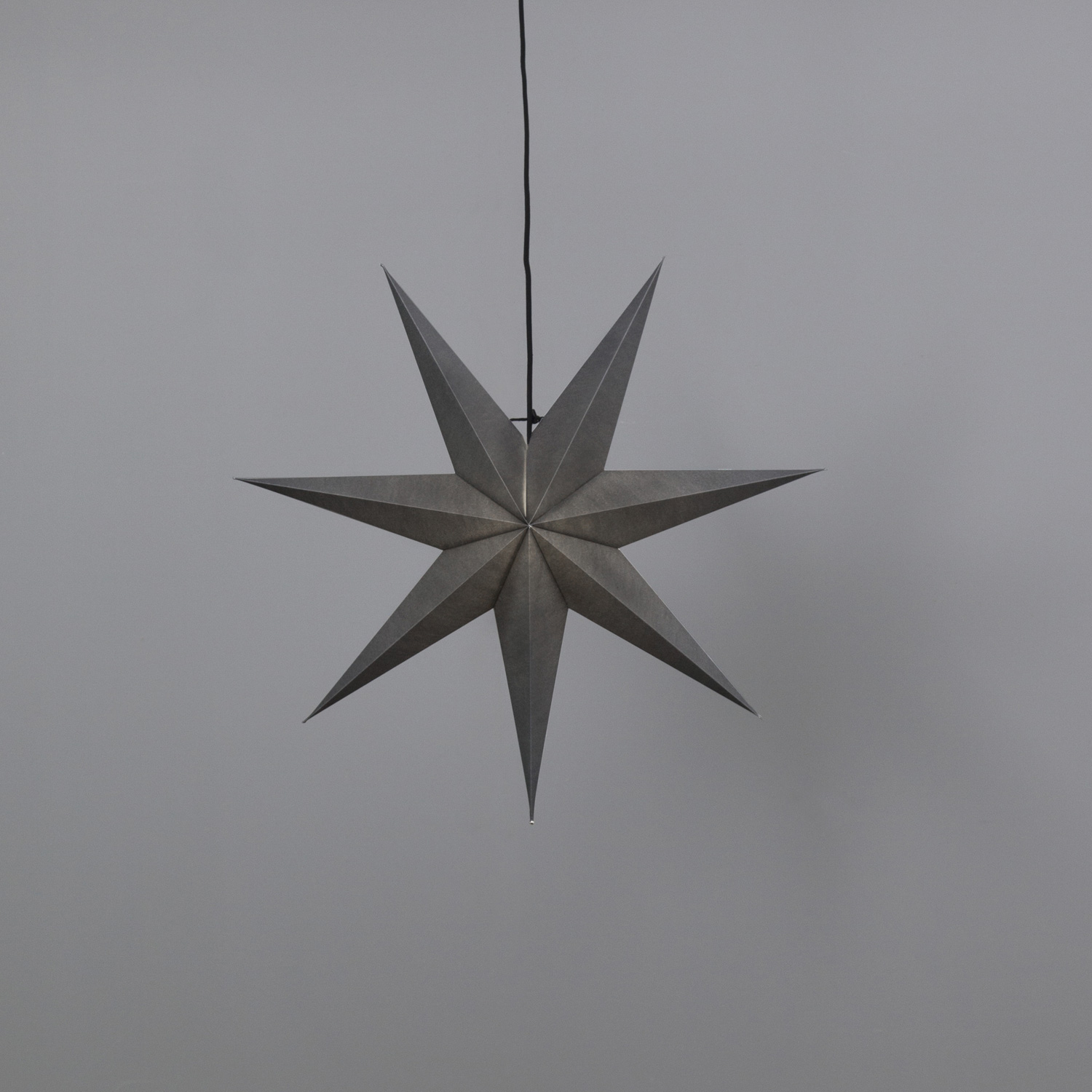 Papierstern "Ozen" - hängend - 7-zackig - Ø 70cm - E14 Fassung - inkl. Kabel - anthrazit Papierstern "Ozen" - hängend - 7-zackig - Ø 70cm - E14 Fassung - inkl. Kabel - anthrazit
