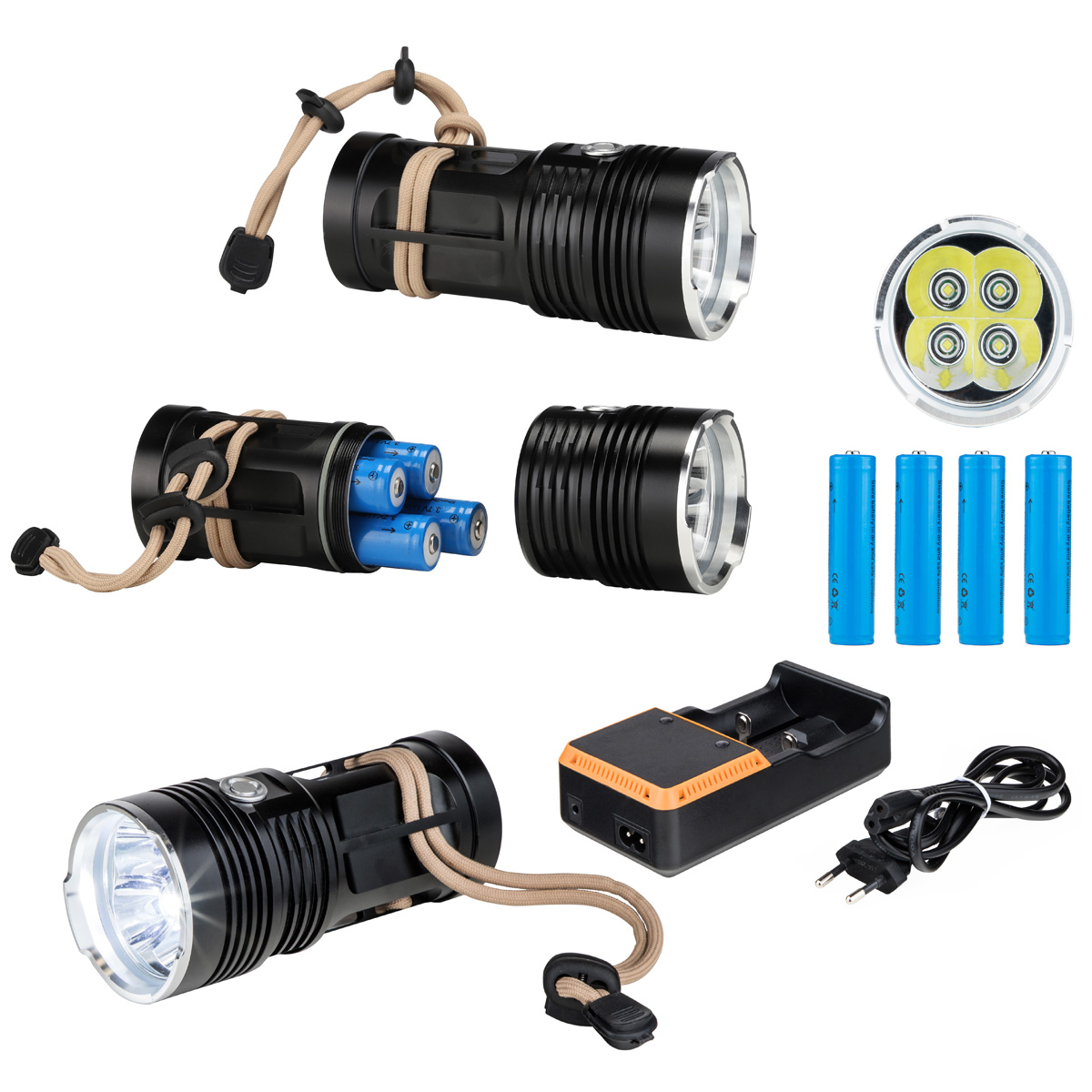 LED Handlampe - kaltweiße LED - 1000lm - 13,5 x 5,9 x 5,1cm