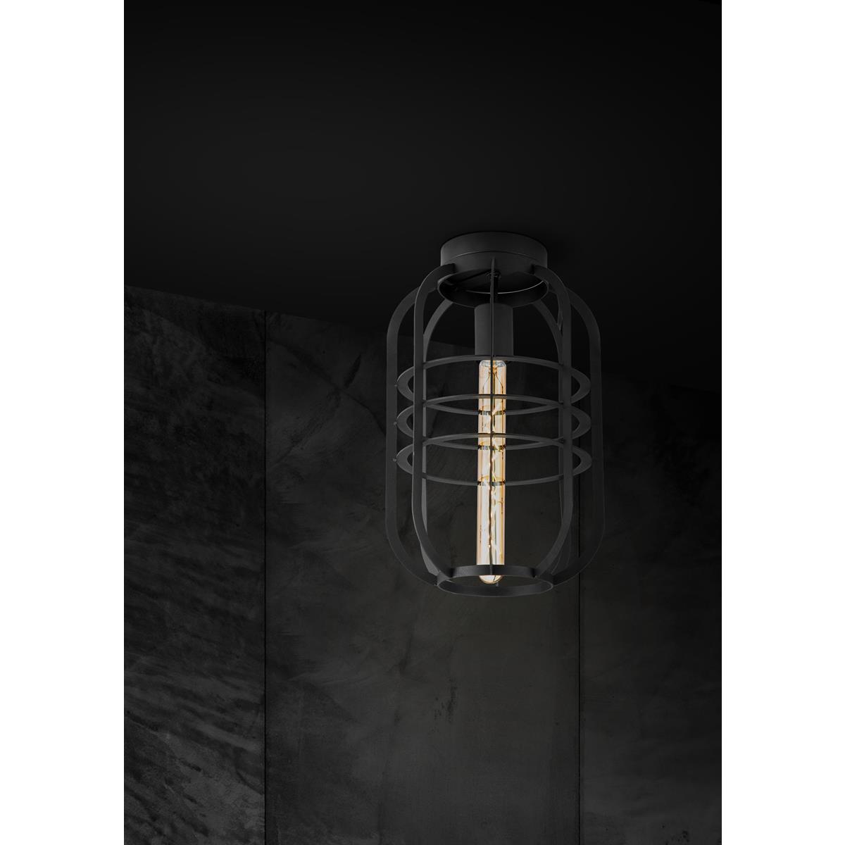 Deckenleuchte NERO 1fach - E27 - schwarz - 40cm - Industrie-Design