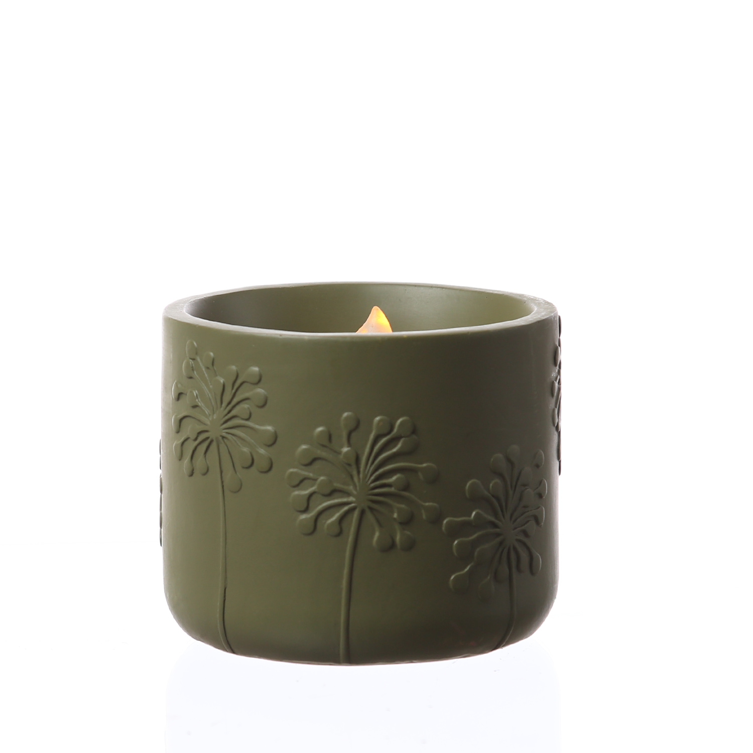 LED Solar Windlicht PUSTEBLUME - flackernde Flamme - Lichtsensor - H: 8cm - für Außen - grün LED Solar Windlicht PUSTEBLUME - flackernde Flamme - Lichtsensor - H: 8cm - für Außen - grün