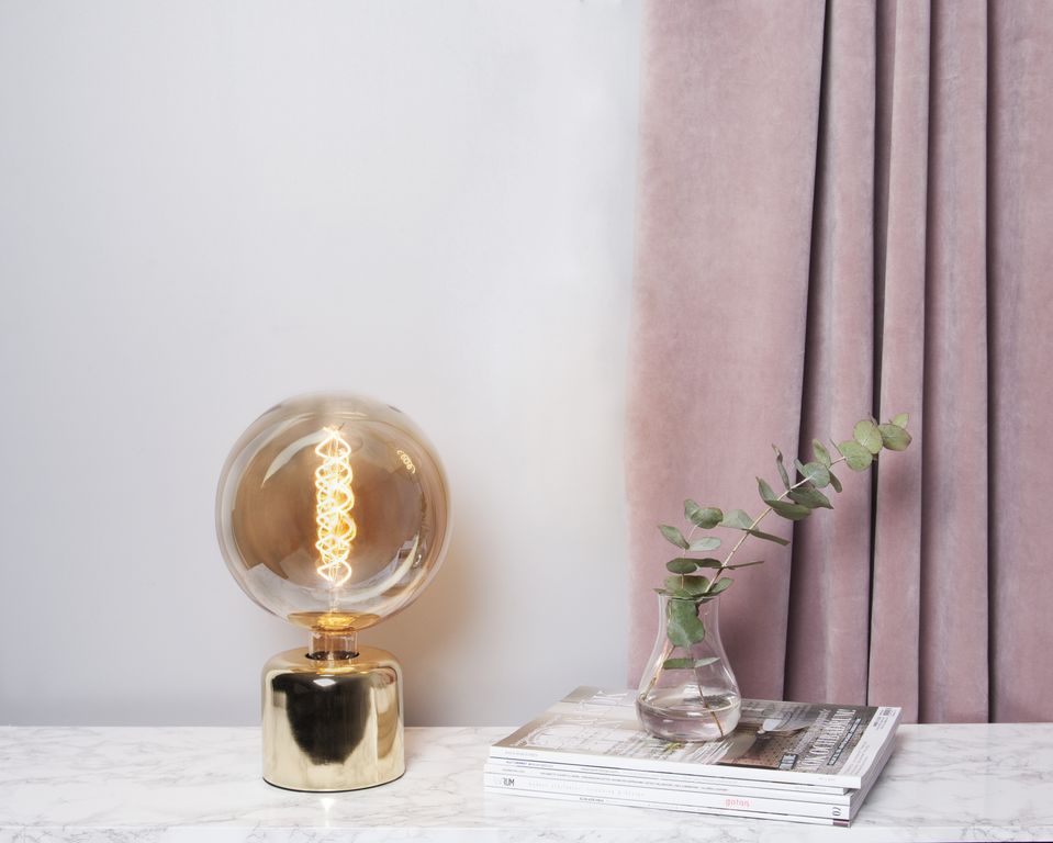 Lampenhalterung GLANS - Tischleuchte - E27 - stehend - Kabel mit Schalter - messing Lampenhalterung GLANS - Tischleuchte - E27 - stehend - Kabel mit Schalter - messing