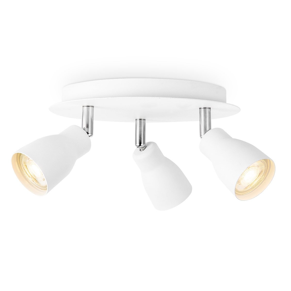 Deckenleuchte / Rondell ALBA weiß - 3fach - inkl. GU10 LED Leuchtmittel